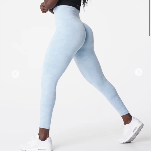 NVGTN Icy Blue Camo Seamless Leggings - Picture 1 of 7